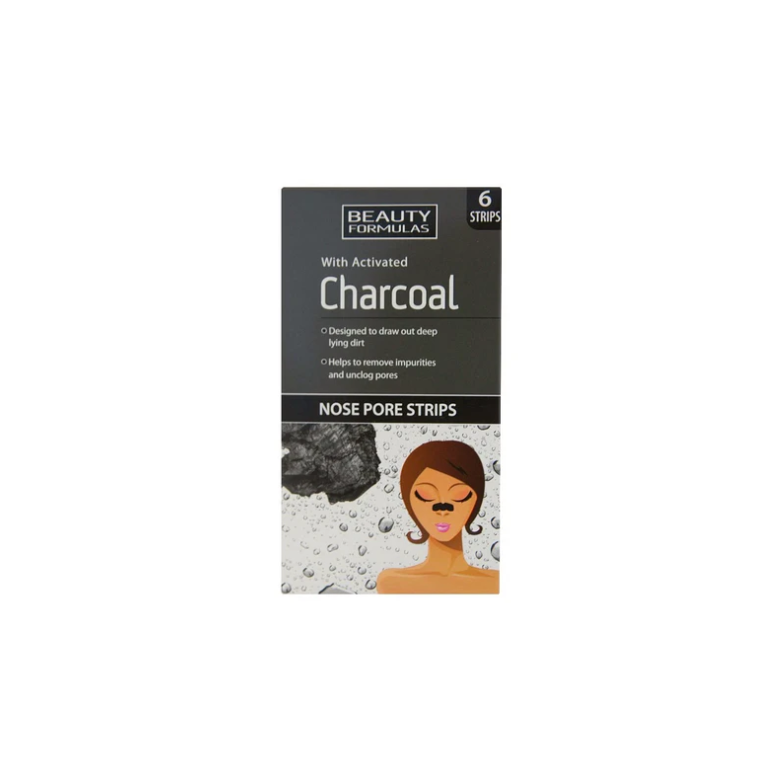 Beauty Formulas Charcoal Nose Pore Strips – 6 S...