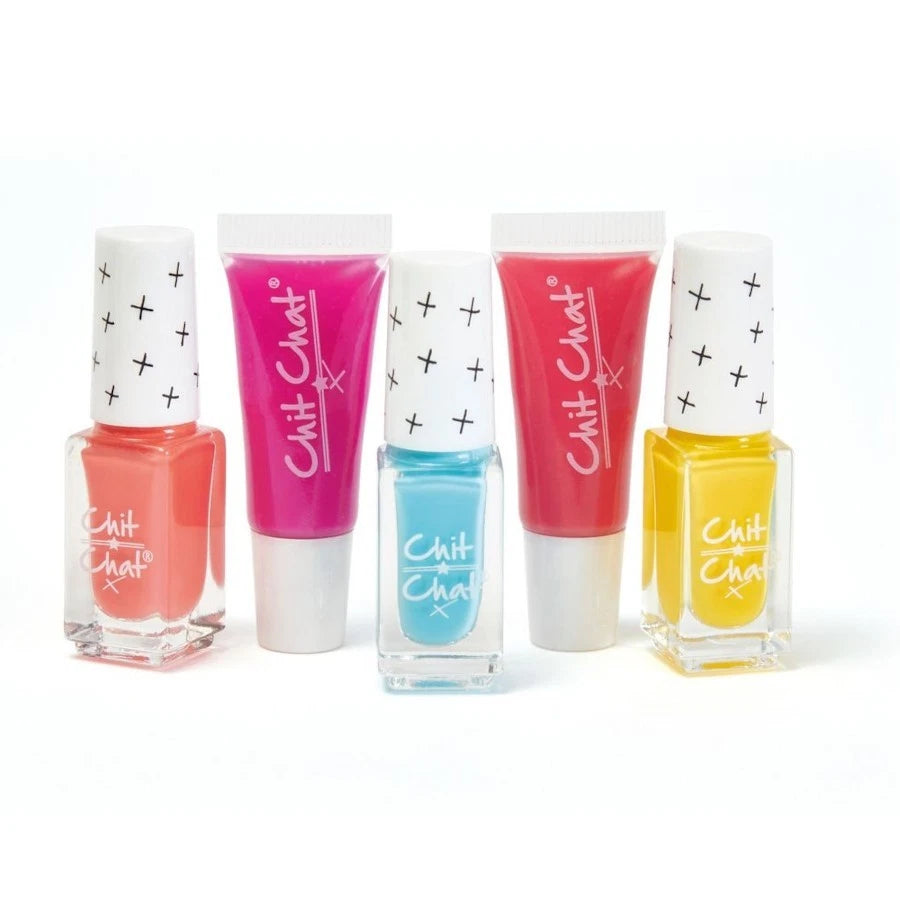 Technic Chit Chat Polish & Gloss Set – 8 Gift Sets | Nails & Lips | Veg