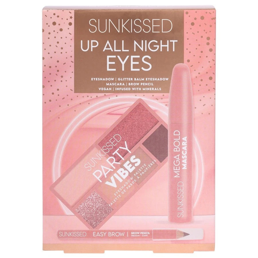 Sunkissed Up All Night Eyes Trio Gift Set – Palette, Mascara, Brow Pencil